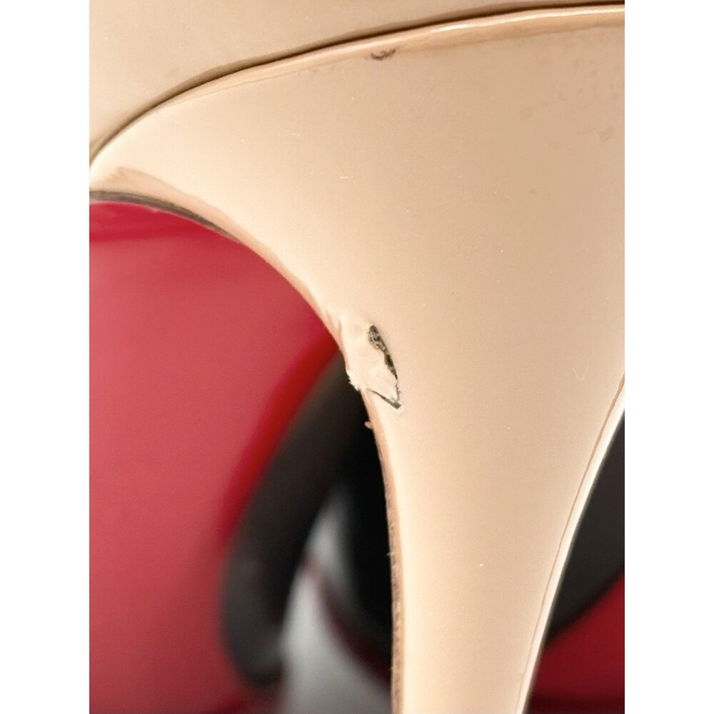Christian Louboutin Beige & Black Patent Leather Ombre Platform Heels EU 39 - Picture 9 of 16